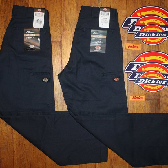 2x 2017 BNWT Dickies Double Knee Pants + 1 Patch & 8 Stickers - Picture 1 of 7